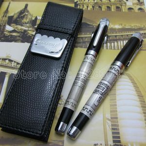 Jinhao hoogwaardige klassieke oude bronzen statief en zwarte hoogwaardige middelhoge kneib roller pen holster balpoint pennen