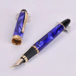 Jinhao x450 Luxury Dazzle Blue Fountain stylo de haute qualité stylos d'encrage de métal pour fournitures de bureau Supplies scolaires