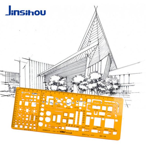 Plantilla de dibujo de Jinsihou/Regla de plantilla K Resin Soft Architect/Construction/Geometry/Math/Furniture/Curve/Round Medating Tool