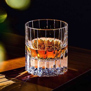 JINYOUJIA Japonais Edo Kiriko K9 Cristal Optique Verre Sculpté À La Main Haute Transparent Whisky Fond Épais Verre À Vin HKD230809