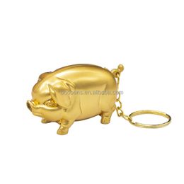 Jinzhucturive Golden Pig Goods Metal Metal Chain Iatable Key Flame Flame Cigarrillo Folle Set Allane Al por mayor