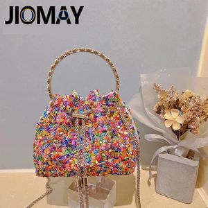 Jiomay Colorful Stone Grains Handbag Designer Designer Luxury Sac 2024 Fashion Handsbag Localiers Banquet Banquet Banquet Sac à main 240426