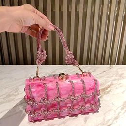 Jiomay Luxury Rhingestone Bourses pour femmes Brand Fashion Designer Hands sacs Marbing Evening Cuthing Party Party Party Rhingestone Sac 240402