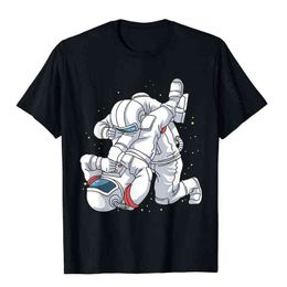 Jiu Jitsu Camicie Astronauta BJJ MMA Mens Brazilian Jujitsu T-Shirt Cotone Uomo Top Tees Slim Fit Top T-Shirt Casual Sconto Y220214
