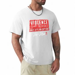 Jiu Jitsu Violence Pas la réponse Jujitsu BJJ Cadeau T-shirt léger t-shirts hommes t-shirts unis 21Qu #