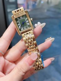 Jiucai889 Luxury WEMPS TANK TANK Square Watchs Diamond Premium Quartz Mouvement en acier inoxydable Bracelet Sapphire Verre Salle de bracelets imperméables