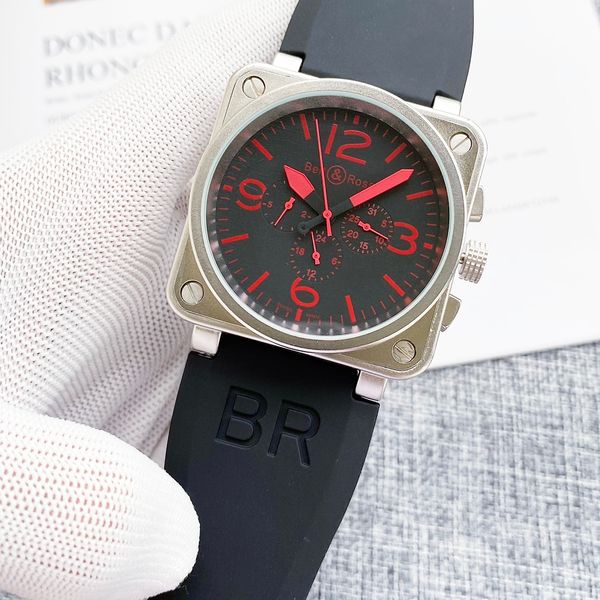 jiucai889 nouvelles montres hommes cloche automatique montre mécanique en cuir marron noir caoutchouc ross montres montres cadeau pour les garçons