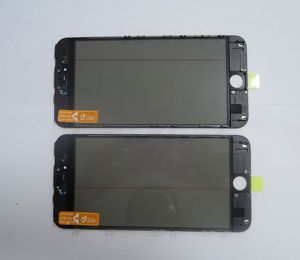 Jiutu presse à froid oem verre extérieur avec cadre central bezelocapolarizer pour iphone 6plus 6s préassemblé avec des pièces de rénovation Earmesh