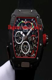 JJ Factory Direct Nouveaux produits Titanium Carbon Fibre Men039s Watch CT Automatic Mechanical Men039s 43 mm Tape 5003 Tourbill4404586