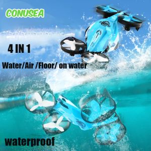 JJRC H113 RC Helicopter 4 in 1 Land Air Water Drone Car RC Plan Remote commande Aircraft Airplane Mini Drones Ufo Toy Enfants