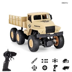 JJRC Q68 Q69 1/18 RC Truck 2.4G 6WD RC Off-road Crawler Militaire Vrachtwagen Leger Auto Kinderen gift Kinderen Speelgoed voor Jongens RTR