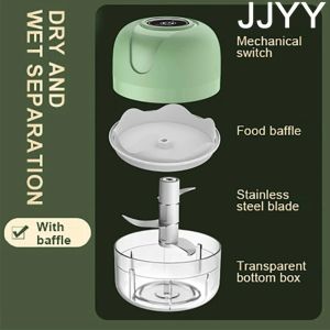 Jjyy Electric Kitchen Food Chopper Mini Masher Crusher USB USB Portable Grinder Vegetable Chopper pour la cuisine Gadgets