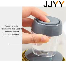 Jjyy Kitchen Soap Dispensing Palm Brush lavage à plat liquide Dish Brush Pot de pot Ustensiles avec nettoyage du distributeur
