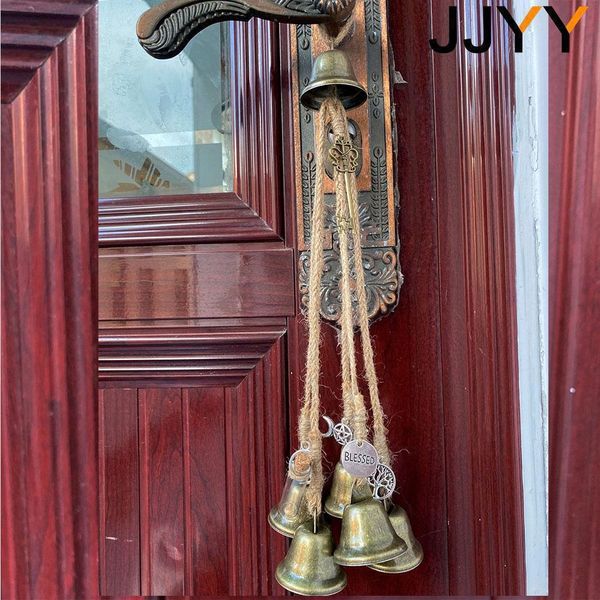 Jjyy Wall - Carillon de vent mourti Pray for Blessing Bell Door Retro Wind Pendant 3Bells / 6Bells Facultatif