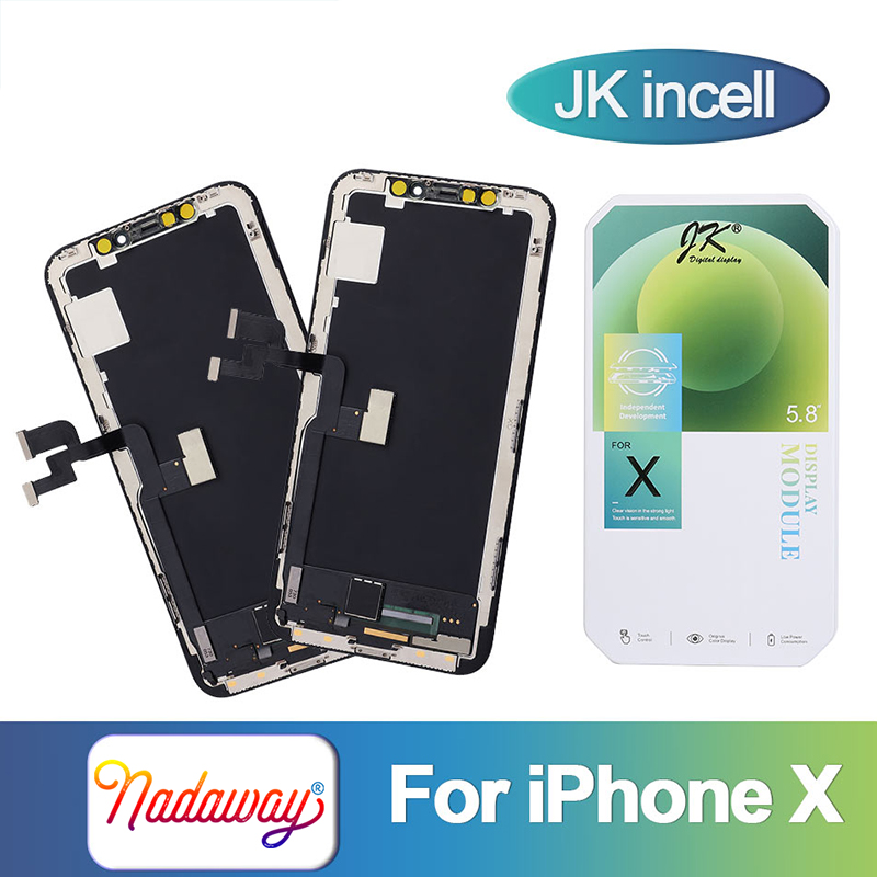 JK Incell voor iPhone X LCD Display Touch Digitizer -assemblageschermvervanging