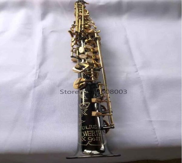 JK Keilwerth SX90II Soprano Saxophone Or Nickel B Flat Soprano Straitement avec deux couches de boîtier Glants en bouche Reeds3562710