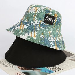 JK Koreaanse brief borduurwerk hoed voor vrouwen mannen brede rand buiten forderbare zon hoeden dubbele zijde dragen visser Panama Caps 240416