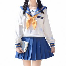 JK Uniforme Lycéen Cos Seifuku École japonaise Sailor Outfit Collège coréen Femmes Sailor Costume Filles Jupe plissée 30Zj #