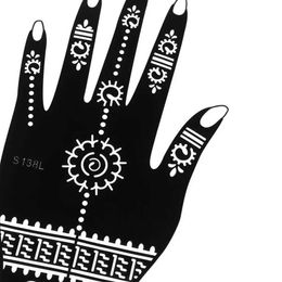 JK15 Tattoo Transfer 1 Paar Nieuwe Mehndi Indian Style Beauty Tattoo Stencils Tijdelijke hand Decal Diy Body Art Henna Template Sticker 240426