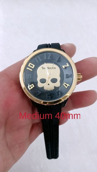 Jkco Tianshi Cuarzo Moda Pareja Placa Grande Niños y niñas Cinta de Silicona Reloj Dorado