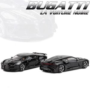 JKM 1 64 Bugatti La Voiture Noire Super Voiture modèle moulé sous pression châssis en métal Absorption des chocs Collection ornements 240103