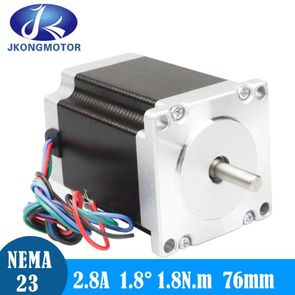 JkongMotornema 23 Moteur pas à pas 76 mm 1,89 N.M 1,8 deg 4 NEMA du plomb 23 étape 2,8 A pour l'imprimante 3D DIY CNC