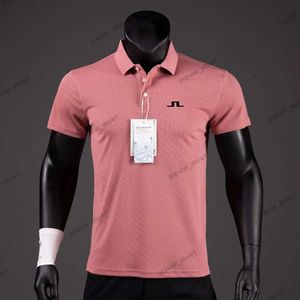 JLindeberg Men's Polos Summer Golf Shirts Men Polo décontracté Polo courtes Summer Souffle Raphable Dry J Lindeberg Golf Polo Wear Sports T-shirt 776