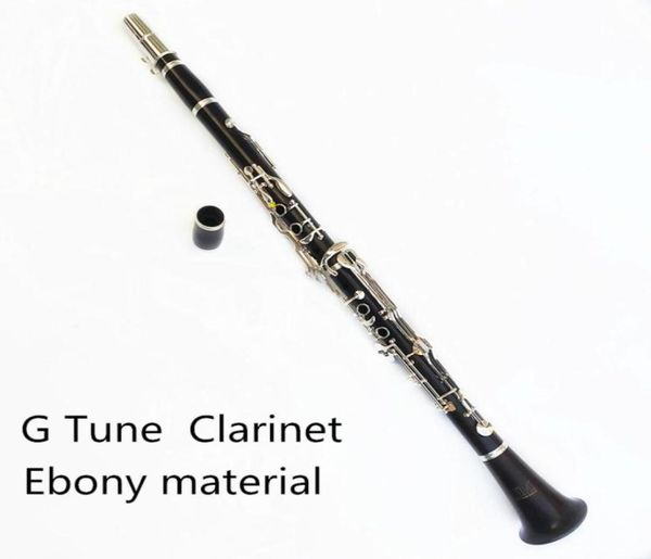 Clarinete JM de 18 teclas, clarinete de ébano G Tune, teclas plateadas, instrumento Musical profesional con estuche 88626321220489