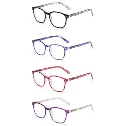 JM 4 pièces/ensemble 0.5 à 4 charnière à ressort lunettes de lecture rétro lunettes presbytes femmes loupe dioptrie 240304