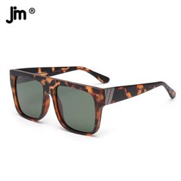 JM monture en acétate grandes lunettes de soleil carrées polarisées hommes femmes dessus plat UV400 240304