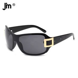 JM Fashion Wrap autour des lunettes de soleil Bouclier pour femmes Lunettes de soleil de créateur de marque à la mode240403