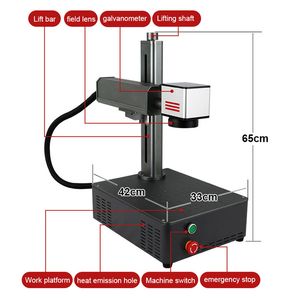 JM Fiber Laser Markering Machine 20W 30W 50W Metaal Naam typeplaatje Engraver Portable Raycus Cutting Gold Silver Ring Sieraden Diy Tools