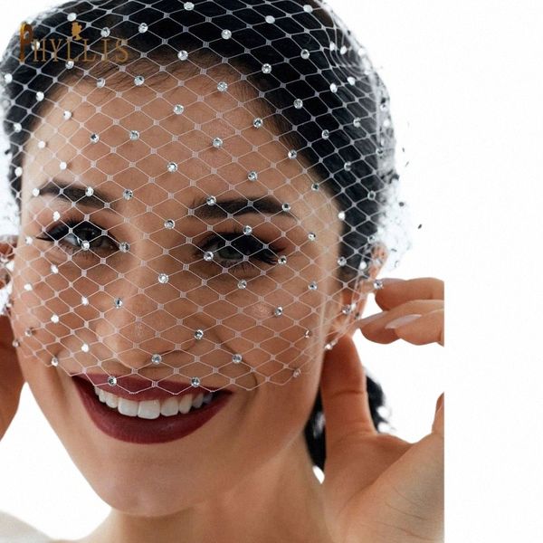 JM06 Birdcage Veil Blanc Noir Voiles de mariage Fascinator Chapeau Accessoires de cheveux Vintage Femmes Party Headpiece Fi Bijoux l3HU #