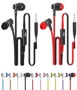 JM21 écouteurs Super Bass écouteur stéréo casque HIFI avec Microphone 35mm nouilles filaire casque intra-auriculaire pour Samsung iPhone Xia1558737