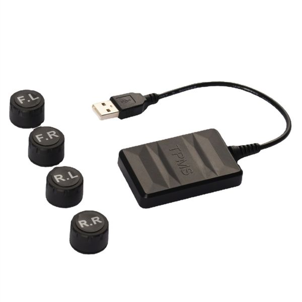 JMCQ USB Android TPMS sistema de control de presión de neumáticos 116 Psi sistema de alarma 5V interno externo Android navegación coche Radio