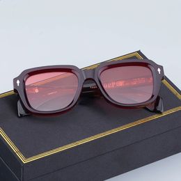 Jmm Hopper Taos Square zonnebril Japanse originele gele schildpad en vrouwen UV400 Handgemaakte bril met originelen 240401