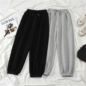 JMPRS Grijze vrouwen Joggingbroek Herfst Baggy Mode Oversize Sportbroek Zwart Winter Dikke Joggers Streetwear Broek 220325