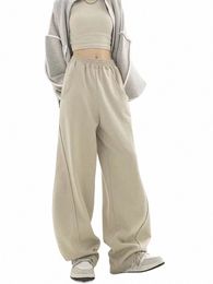 JMPRS Harajuku Mujeres Streetwear Pantalones de chándal de cintura alta Hip Hop Pantalones de pierna ancha Coreano de gran tamaño sueltos BF Retro Pantalones Primavera Nuevo T0Zw #