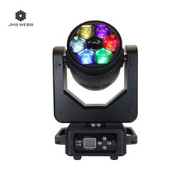 JMS WEBB LED Big Bees Eyes 7x20W Beam + Wash Zoom Iluminación con cabezal móvil para DJ NightClub Concierto Boda Disco Luz de escenario