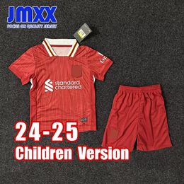 JMXX 24-25 Liverpool kindervoetbalshirts Kit Home Away Kid uniformen Jersey voetbalshirt 2024 2025 Top en shorts kinderversie