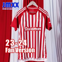 JMXX 23-24 Maillots de football Olympiacos Accueil Uniformes pour hommes Maillot Homme Maillot de football 2023 2024 Version Fan