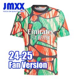 JMXX 24-25 Arsenaol Soccer Jerseys Pré-Match Traning Spécial Hommes Uniformes Jersey Homme Football Chemise 2024 2025 Fan Version S-4XL