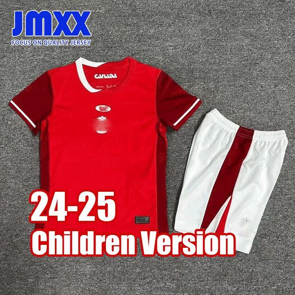 JMXX 24-25 Canada Child Soccer Jerseys Kit Kid Uniforms Jersey Football Shirt 2024 2025 Top and Short Children Version