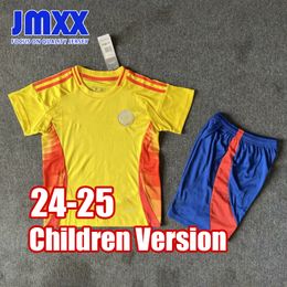 JMXX 24-25 Colombia Child Soccer Jerseys Kit Home Away Kid Uniforms Jersey Football Shirt 2024 2025 Top en shorts Children-versie