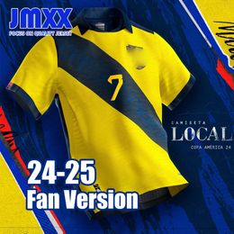 JMXX 24-25 Jerseys de football de l'Équateur à la maison à l'extérieur Troisième formation de pré-match Uniforms spéciaux Jersey Man Football Shirt 2024 2025 Version du fan
