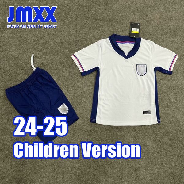 JMXX 24-25 Angleterre Maillots de football pour enfants Kit Home Away Uniformes pour enfants Maillot de football 2024 2025 Hauts et shorts Version enfants