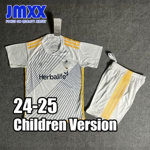 JMXX 24-25 La Galaxy Child Child Soccer Jerseys Kit Kid Uniforms Jersey Football Shirt 2024 2025 Top and Short Children Version