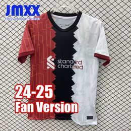 JMXX 24-25 Jerseys de football Liverpudlian Triple Color Matching Pré match édition spéciale Uniforms MENSEY MAN FOOTBALL Shirt 2024 2025 Version du fan