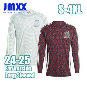 JMXX 24-25 Mexico Voetbalshirts met lange mouwen Thuis weg Derde Speciale Heren Uniformen Jersey Man Voetbalshirt 2024 2025 Fanversie S-4XL