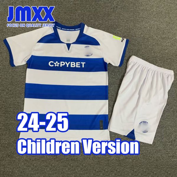 JMXX 24-25 Queens Park Rangers Child Soccer Jerseys Kit Kid Uniforms Jersey Football Shirt 2024 2025 Top and Short Children Version
